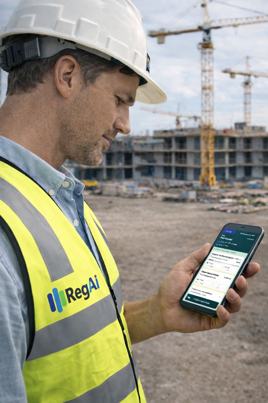 Bygningsarbejder bruger RegAI mobil app